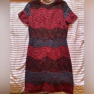 Like new lace above the knee style dress with lining